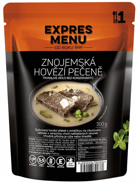 Znojemská hovězí pečeně bez lepku 300 g Expres Menu